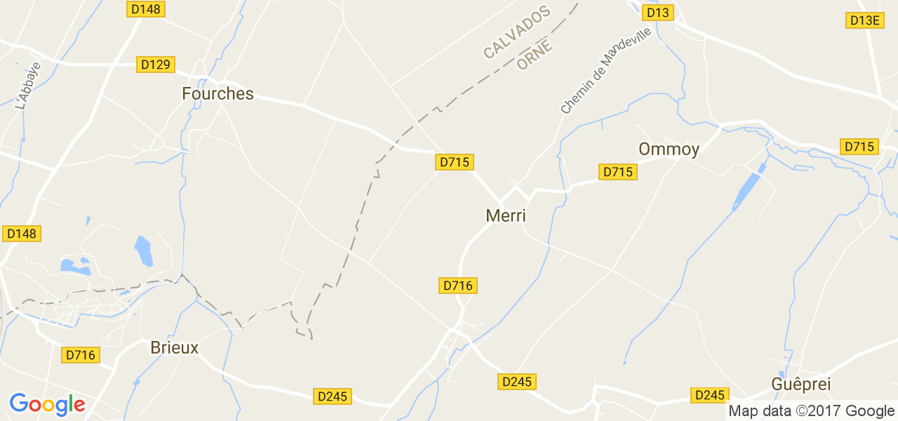 map de la ville de Merri