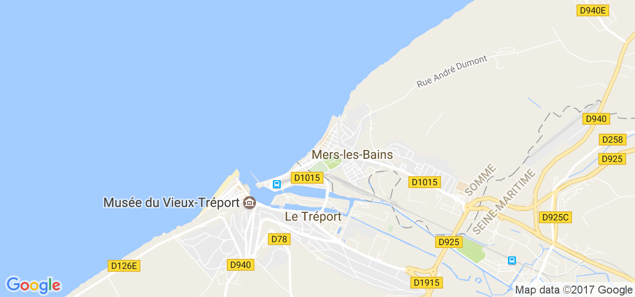 map de la ville de Mers-les-Bains