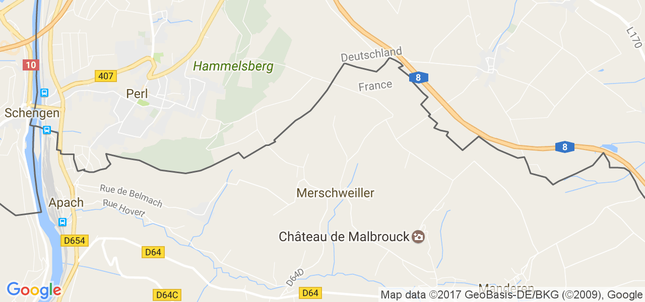 map de la ville de Merschweiller