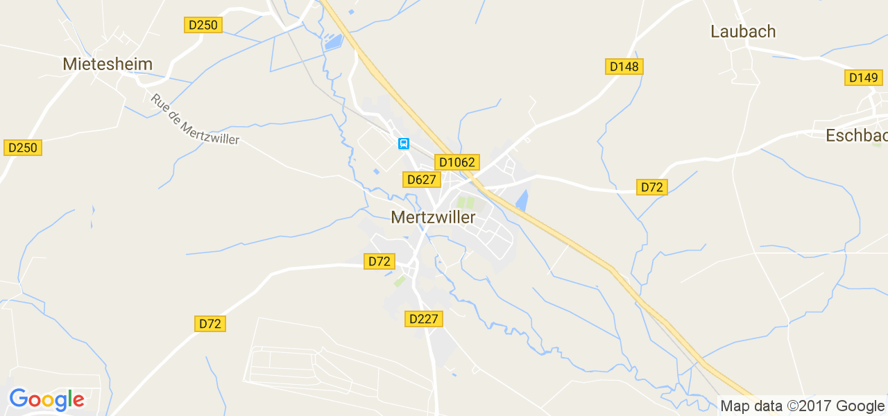 map de la ville de Mertzwiller