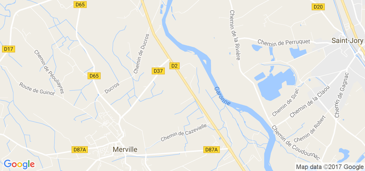 map de la ville de Merville