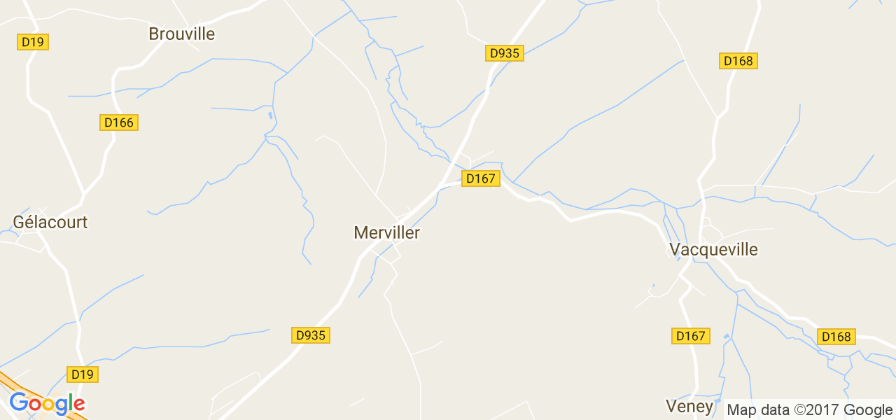 map de la ville de Merviller