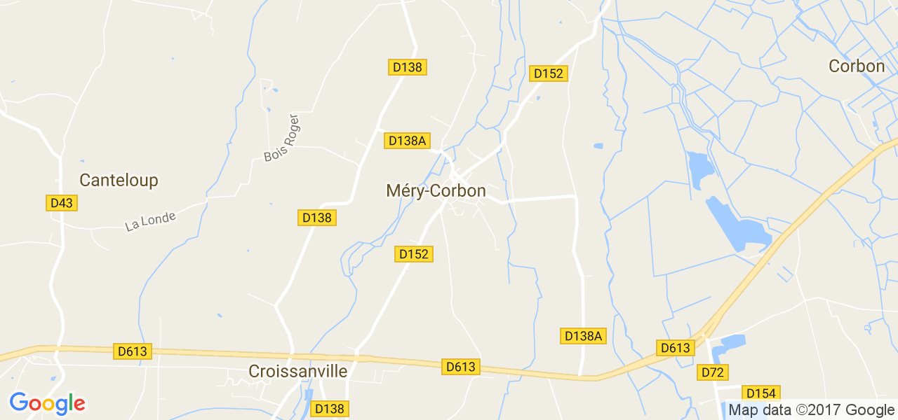 map de la ville de Méry-Corbon