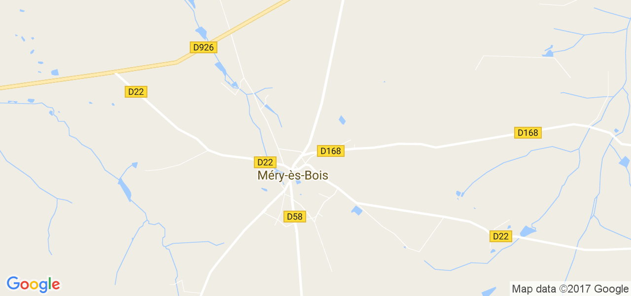 map de la ville de Méry-ès-Bois