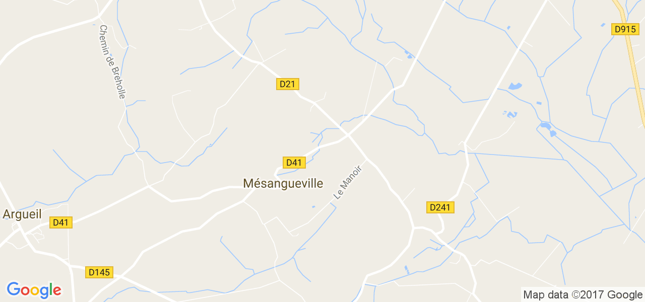 map de la ville de Mésangueville