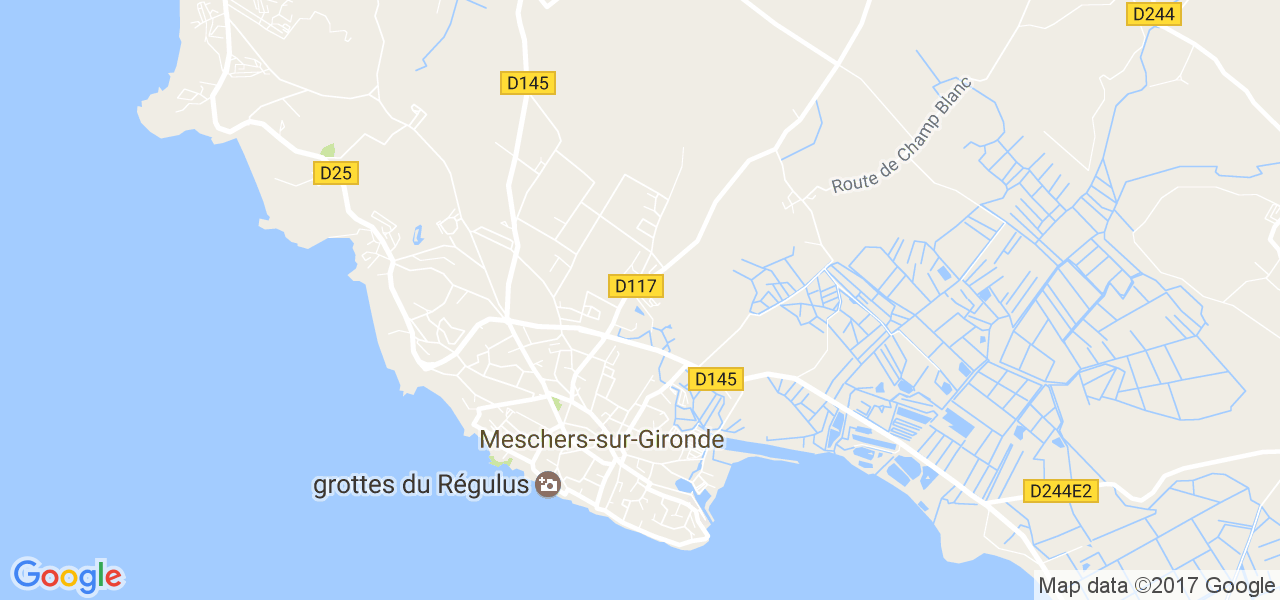 map de la ville de Meschers-sur-Gironde