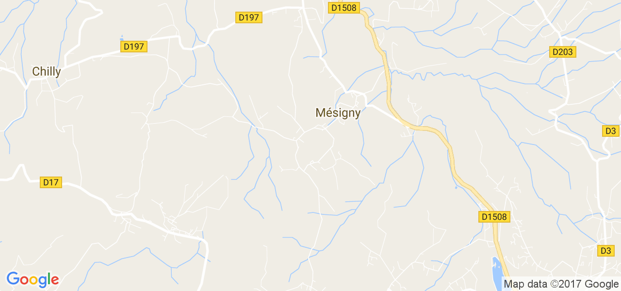 map de la ville de Mésigny