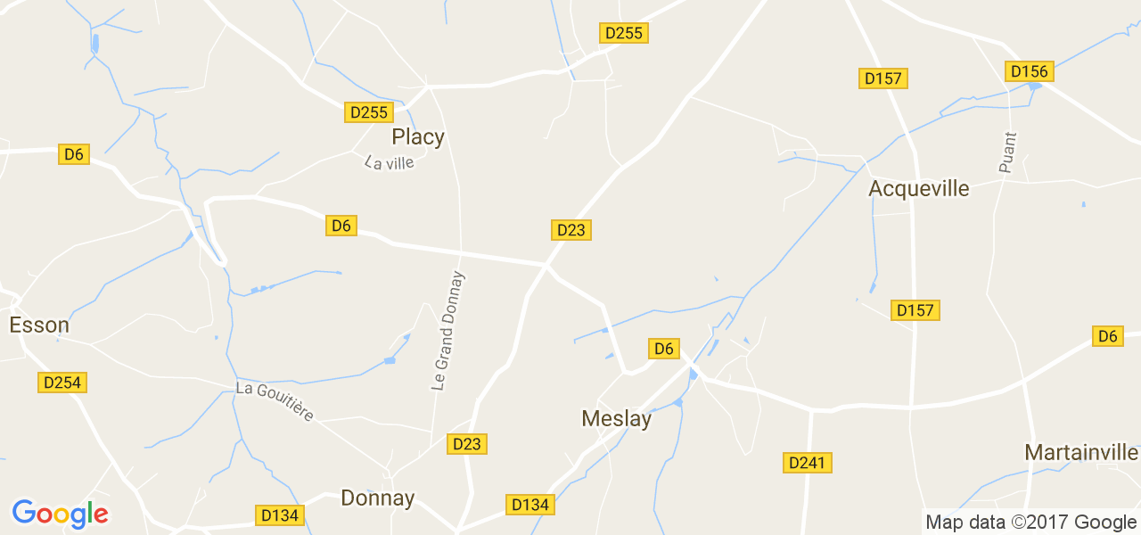 map de la ville de Meslay