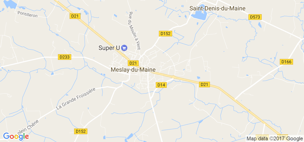 map de la ville de Meslay-du-Maine