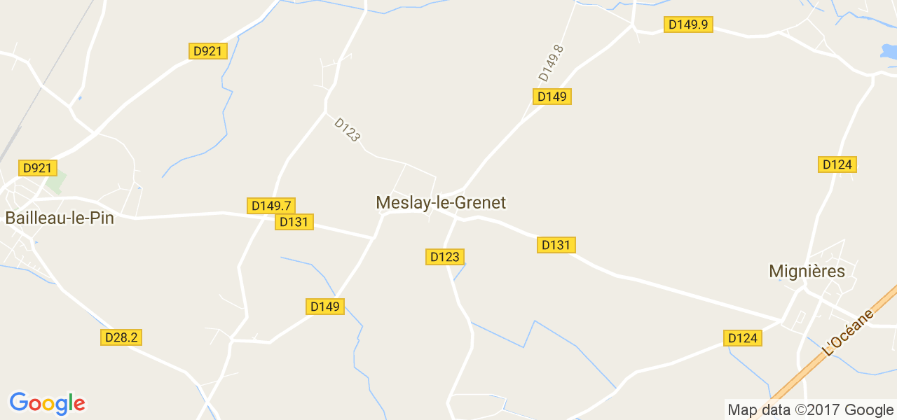 map de la ville de Meslay-le-Grenet