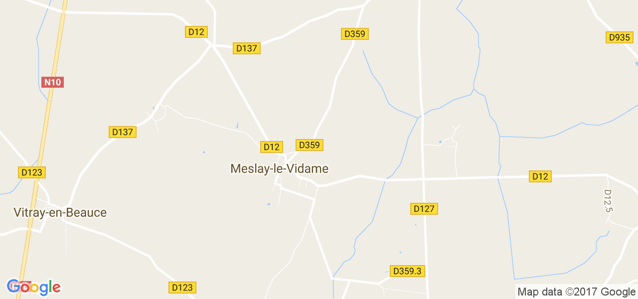 map de la ville de Meslay-le-Vidame