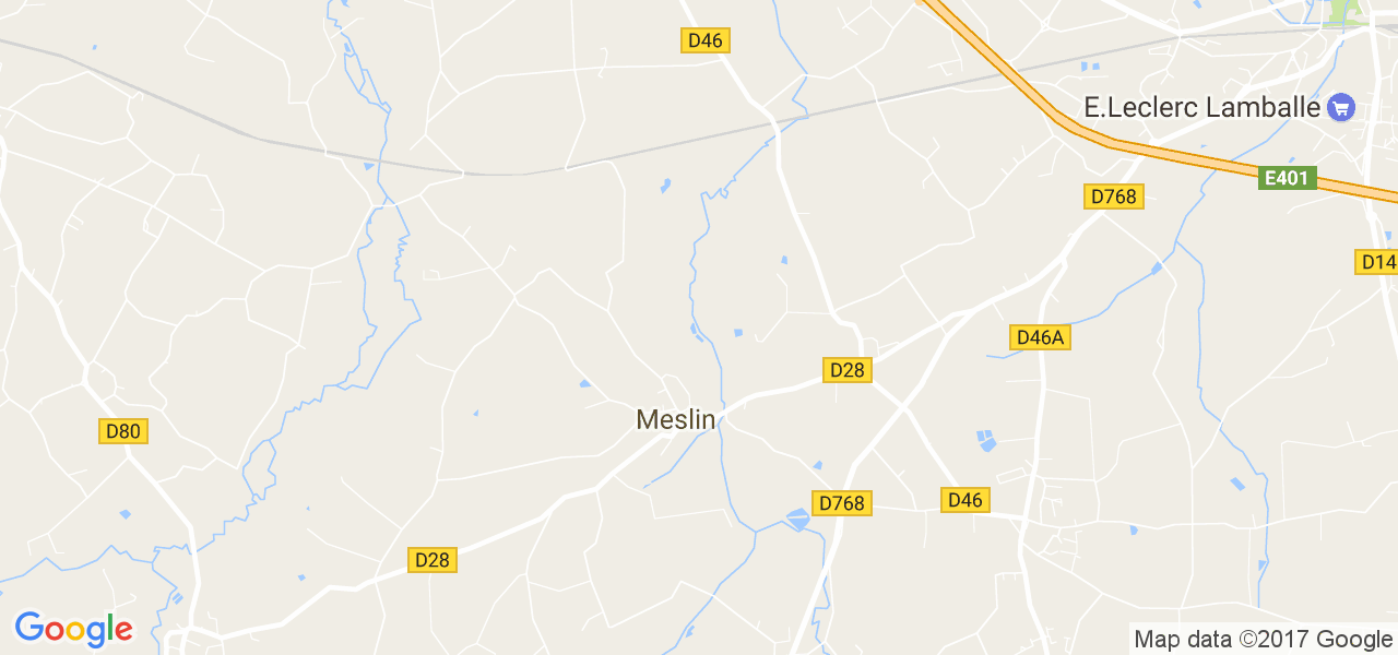 map de la ville de Meslin