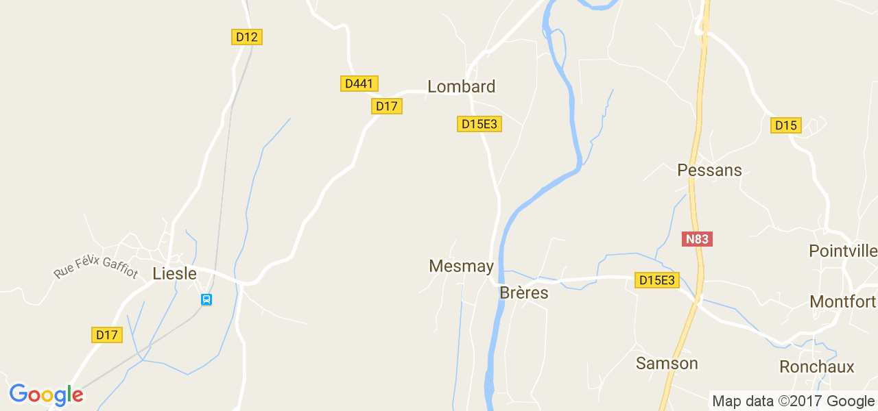 map de la ville de Mesmay