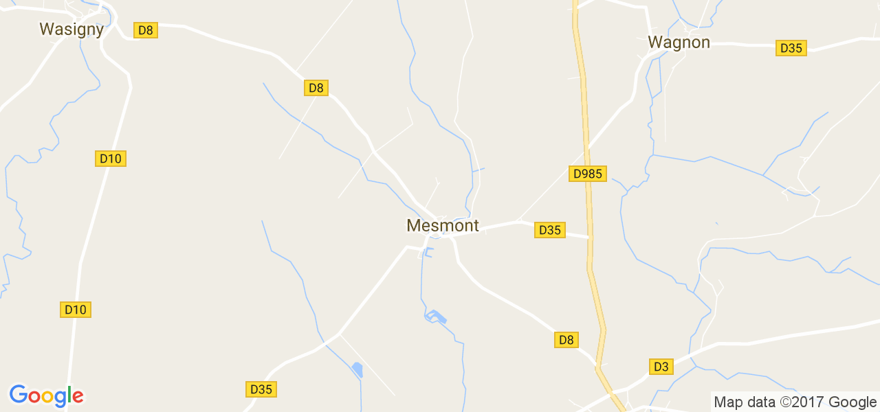 map de la ville de Mesmont