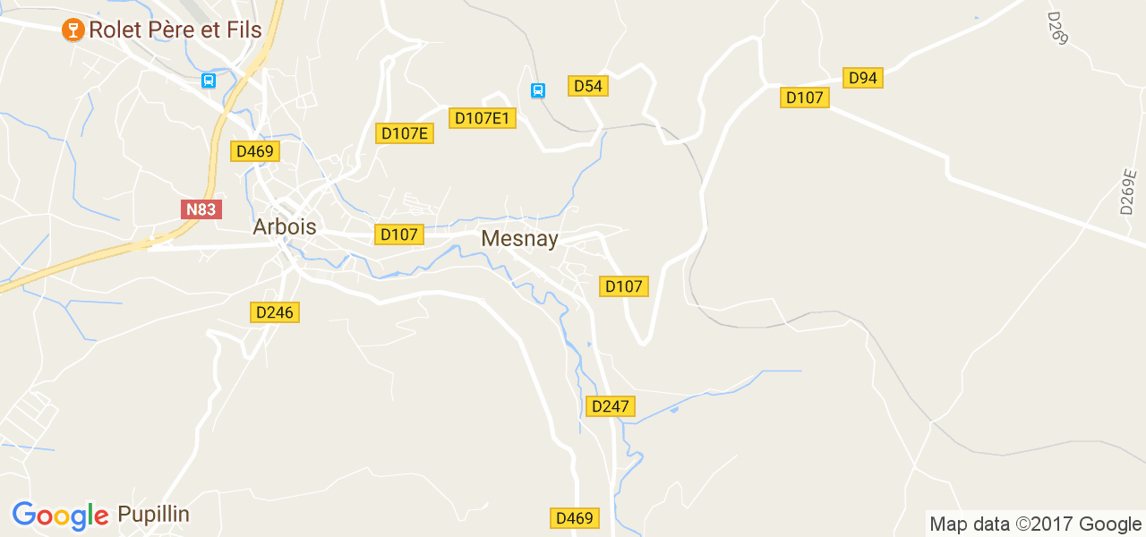 map de la ville de Mesnay