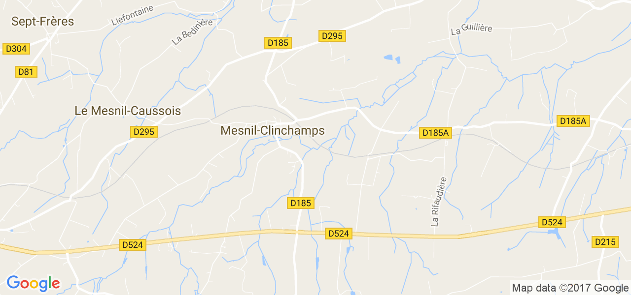 map de la ville de Mesnil-Clinchamps