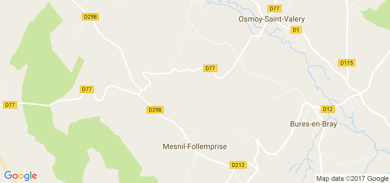 map de la ville de Mesnil-Follemprise