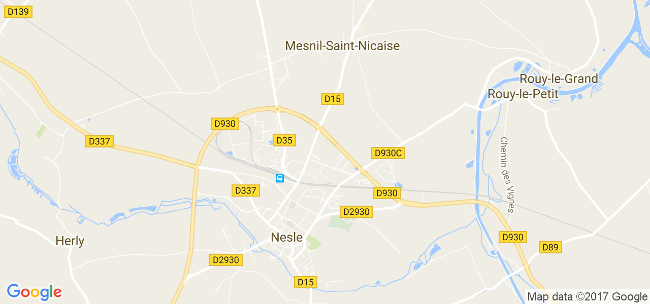 map de la ville de Mesnil-Saint-Nicaise