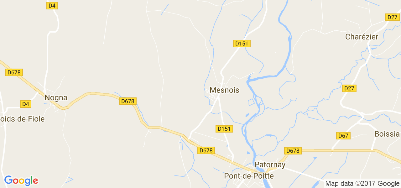 map de la ville de Mesnois