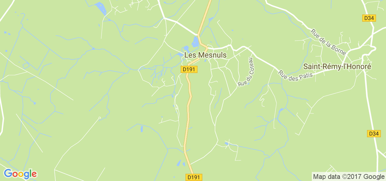 map de la ville de Mesnuls