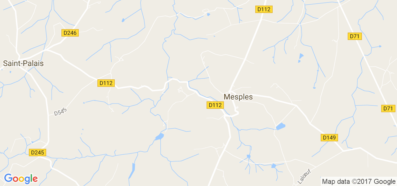 map de la ville de Mesples