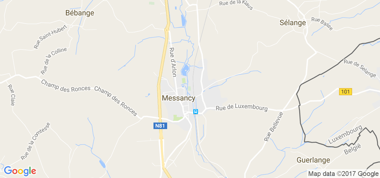 map de la ville de Messancy