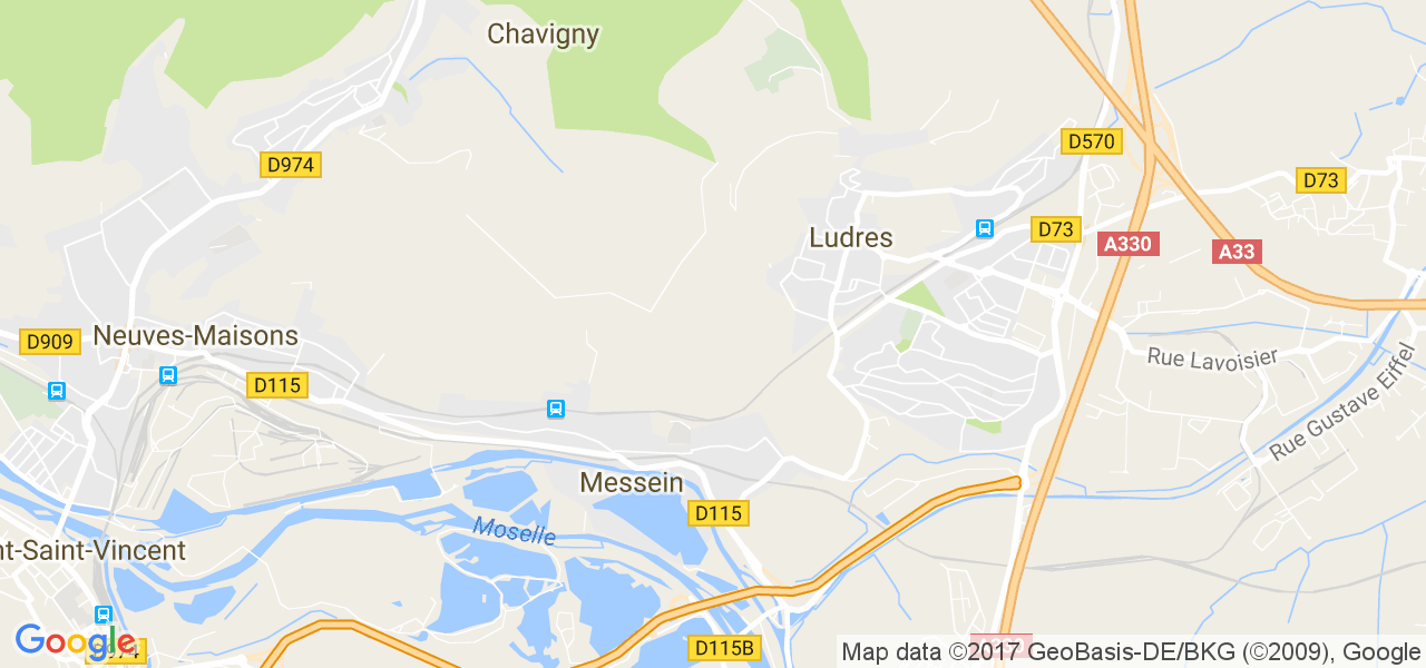 map de la ville de Messein