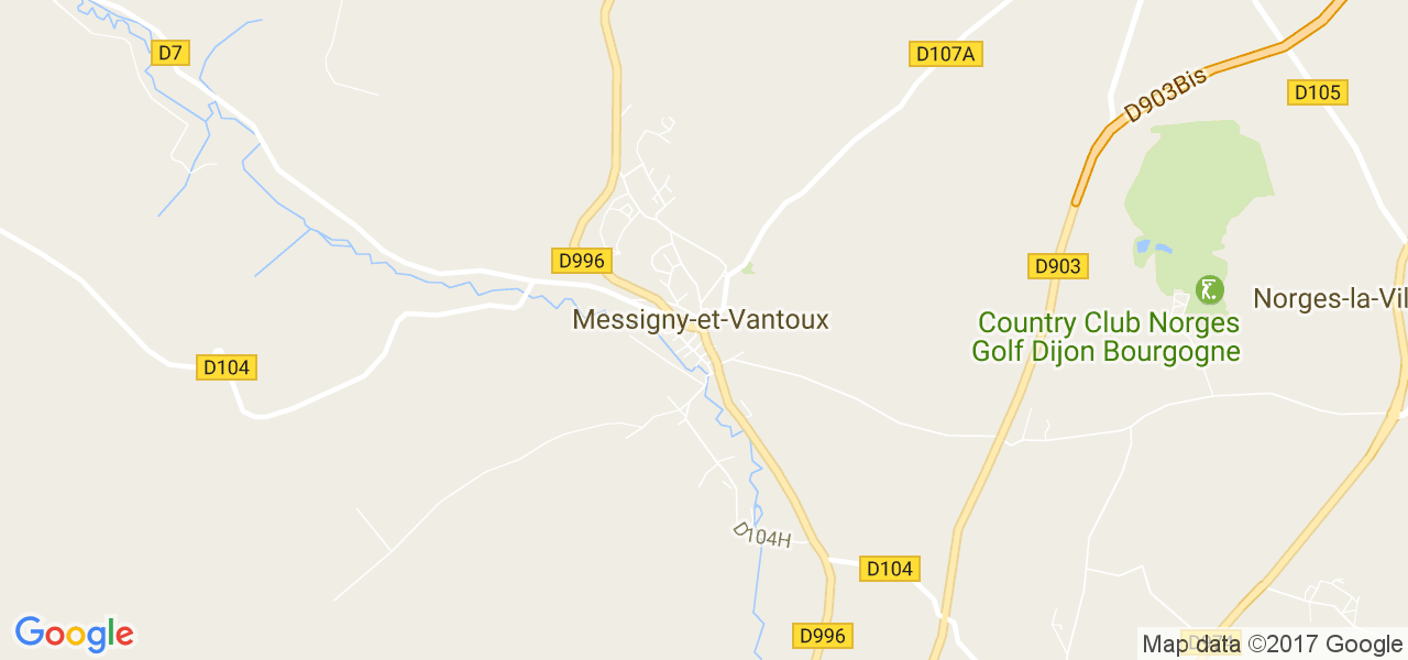 map de la ville de Messigny-et-Vantoux