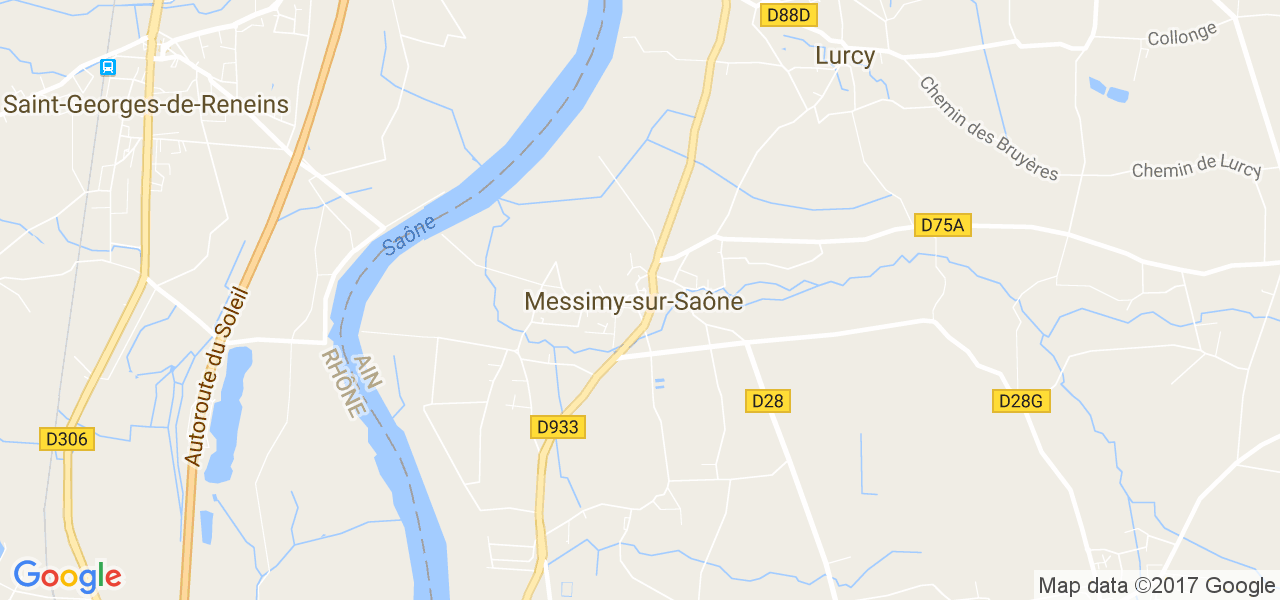 map de la ville de Messimy-sur-Saône