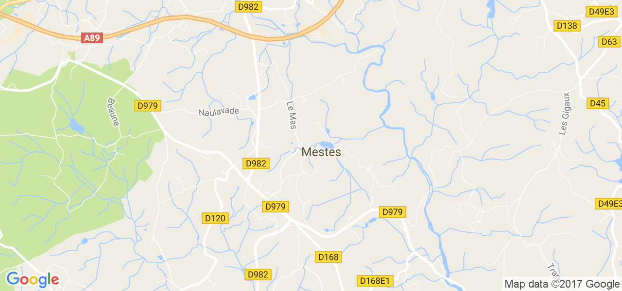 map de la ville de Mestes