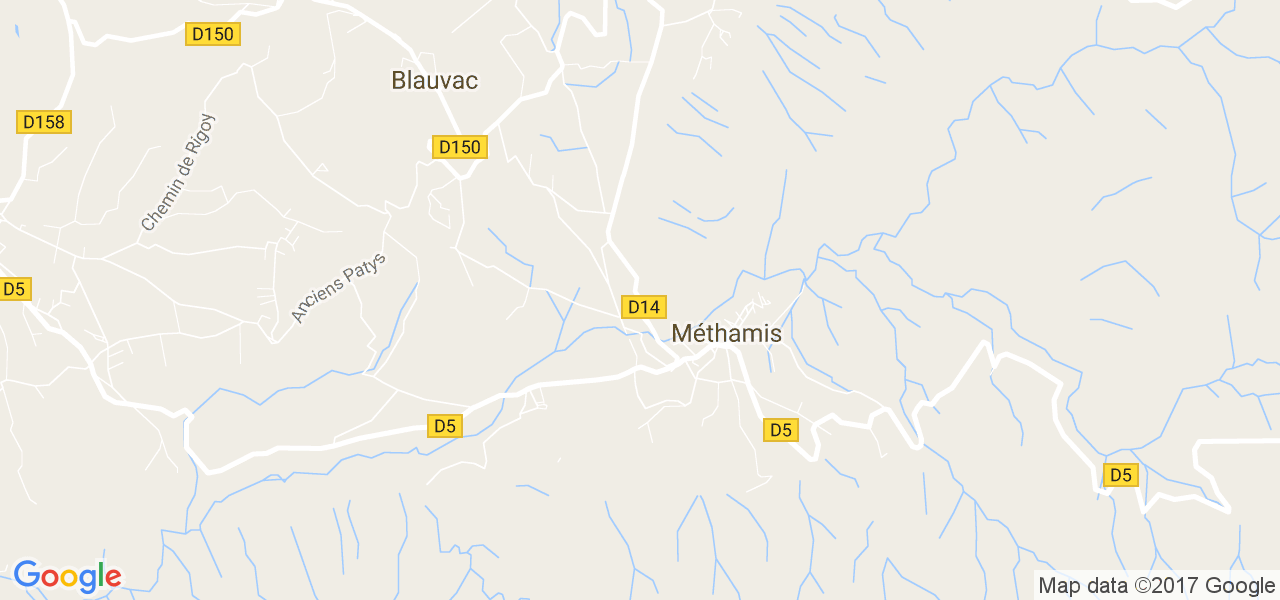 map de la ville de Méthamis