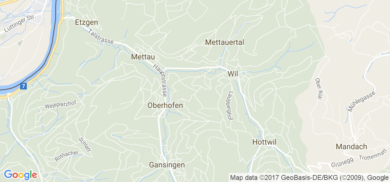 map de la ville de Mettauertal