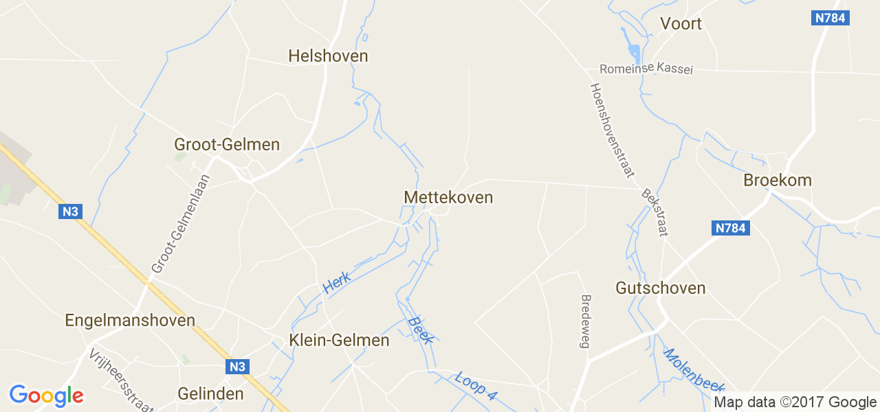 map de la ville de Mettekoven