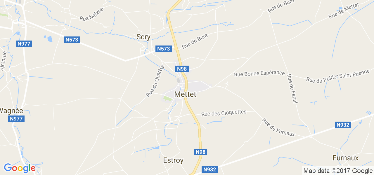 map de la ville de Mettet