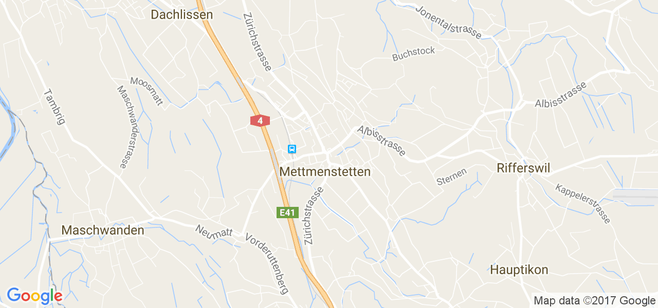 map de la ville de Mettmenstetten