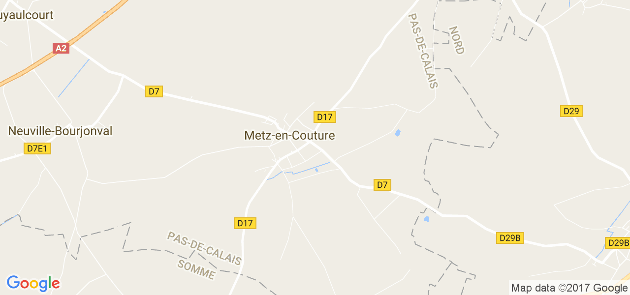 map de la ville de Metz-en-Couture