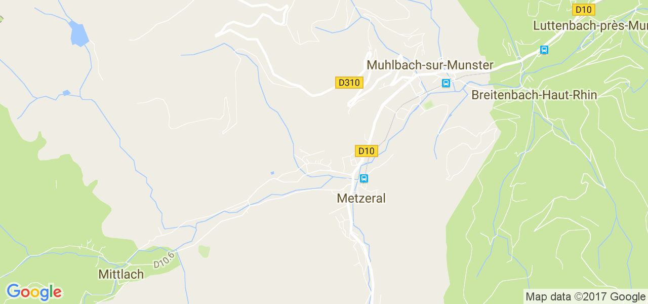 map de la ville de Metzeral