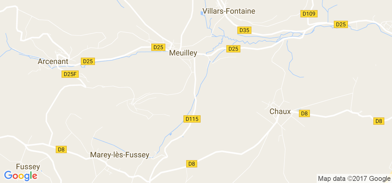 map de la ville de Meuilley