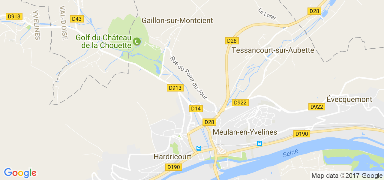 map de la ville de Meulan-en-Yvelines