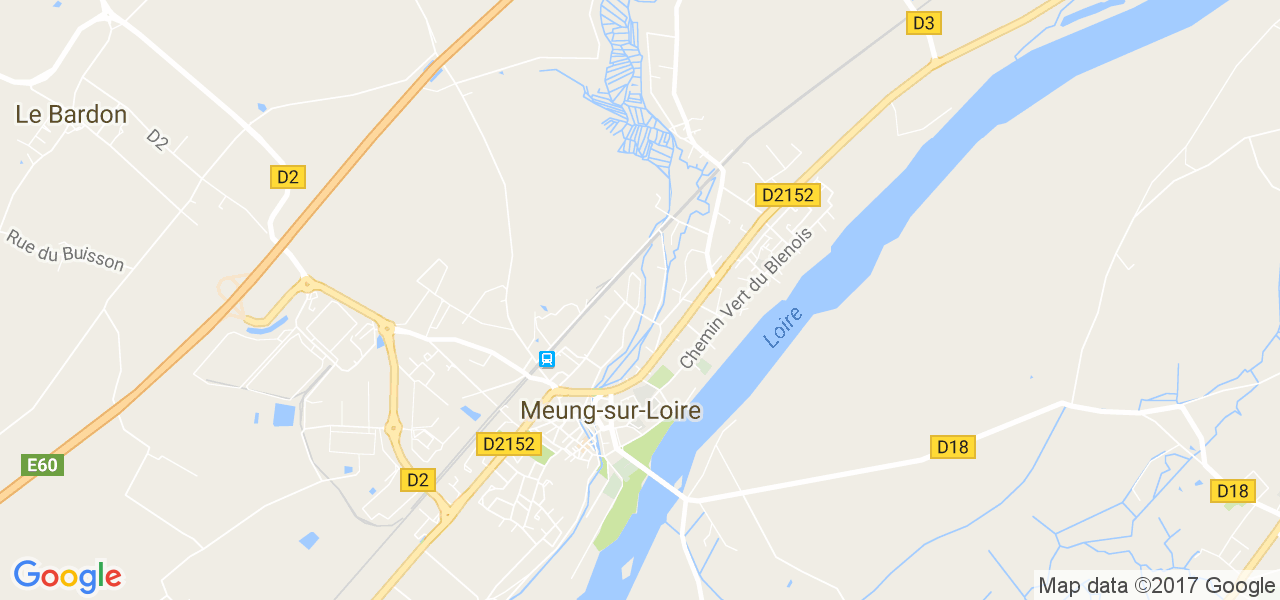 map de la ville de Meung-sur-Loire