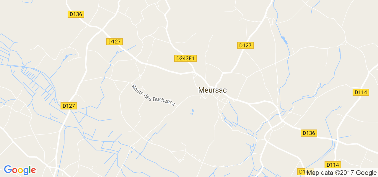 map de la ville de Meursac