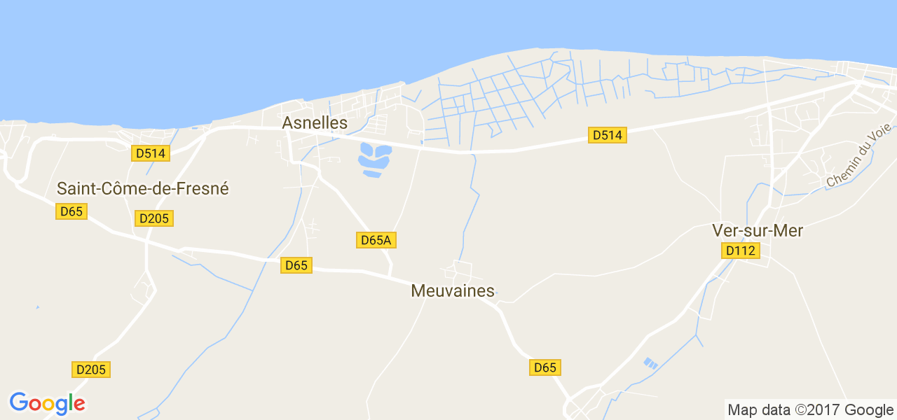 map de la ville de Meuvaines