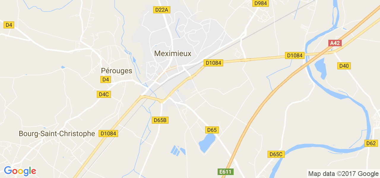 map de la ville de Meximieux
