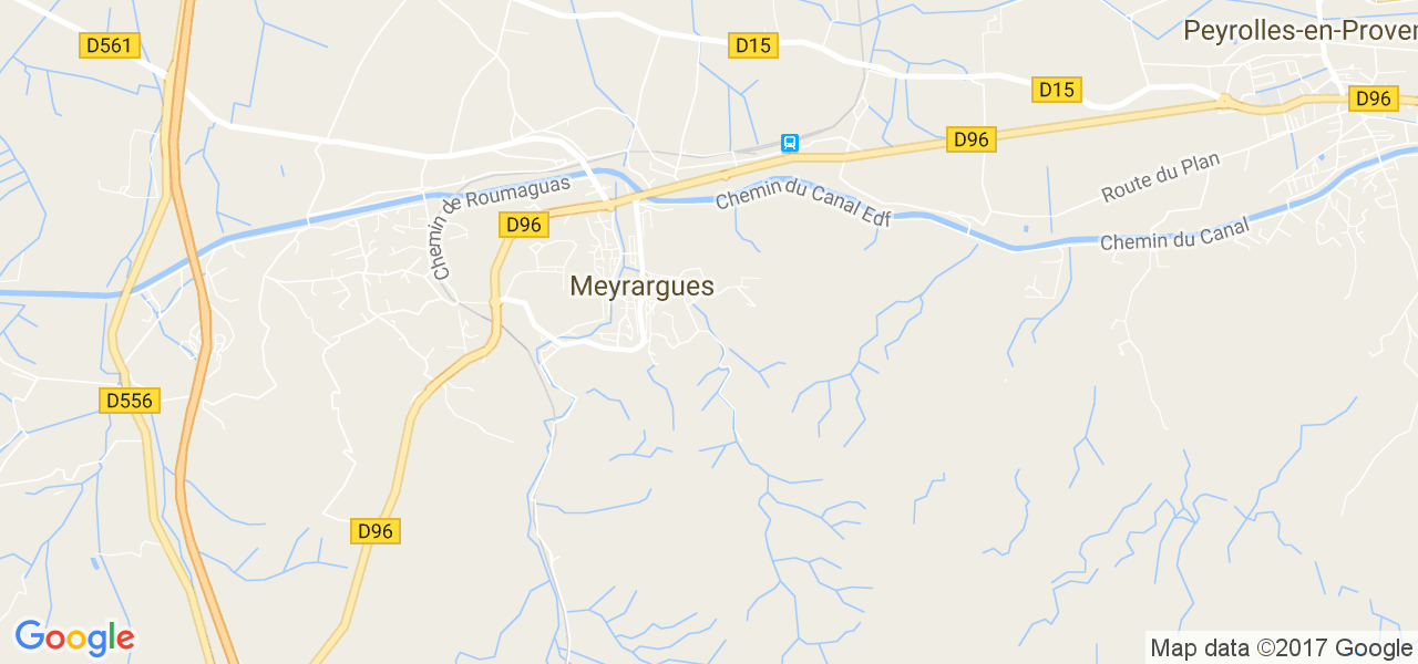 map de la ville de Meyrargues