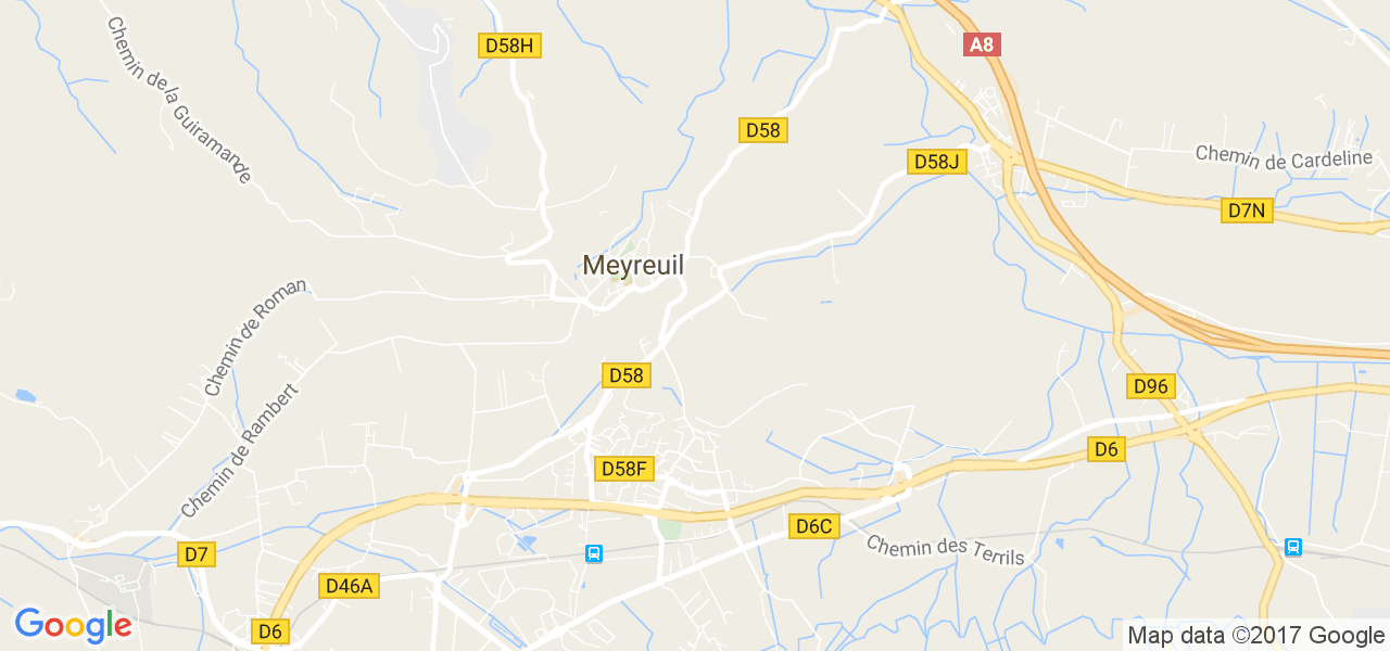 map de la ville de Meyreuil