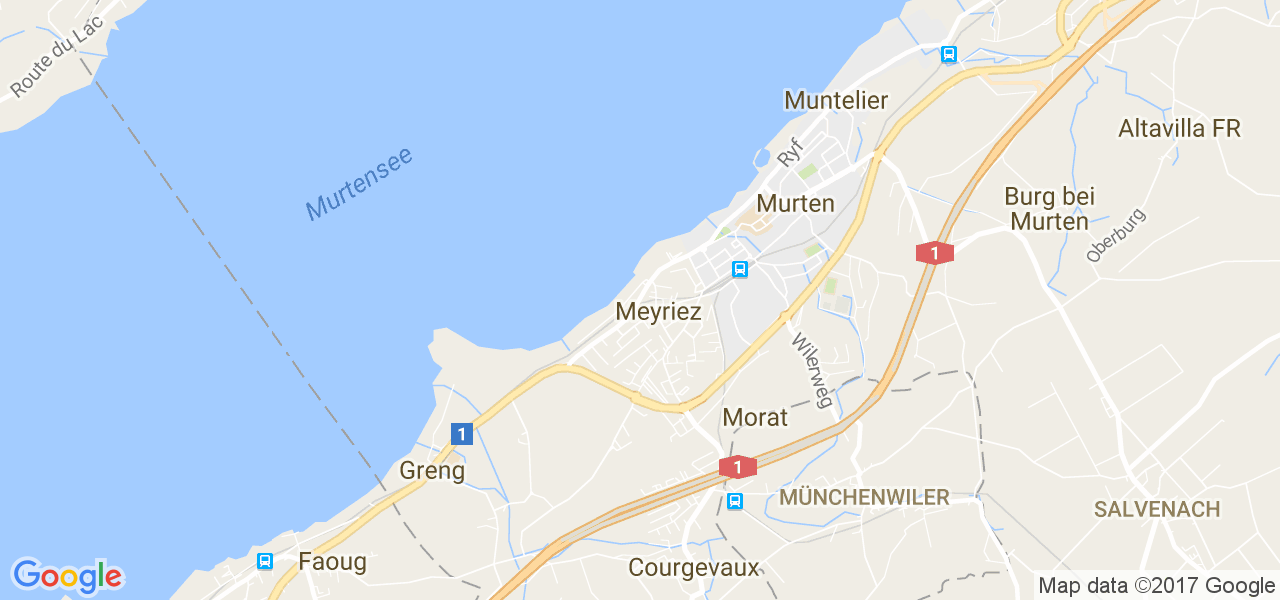 map de la ville de Meyriez