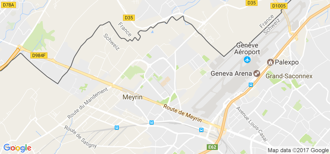 map de la ville de Meyrin