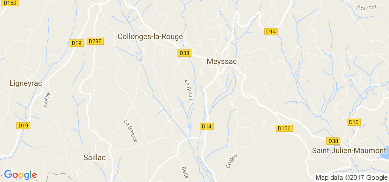 map de la ville de Meyssac