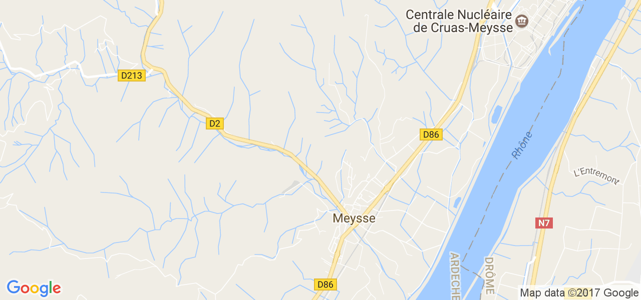 map de la ville de Meysse