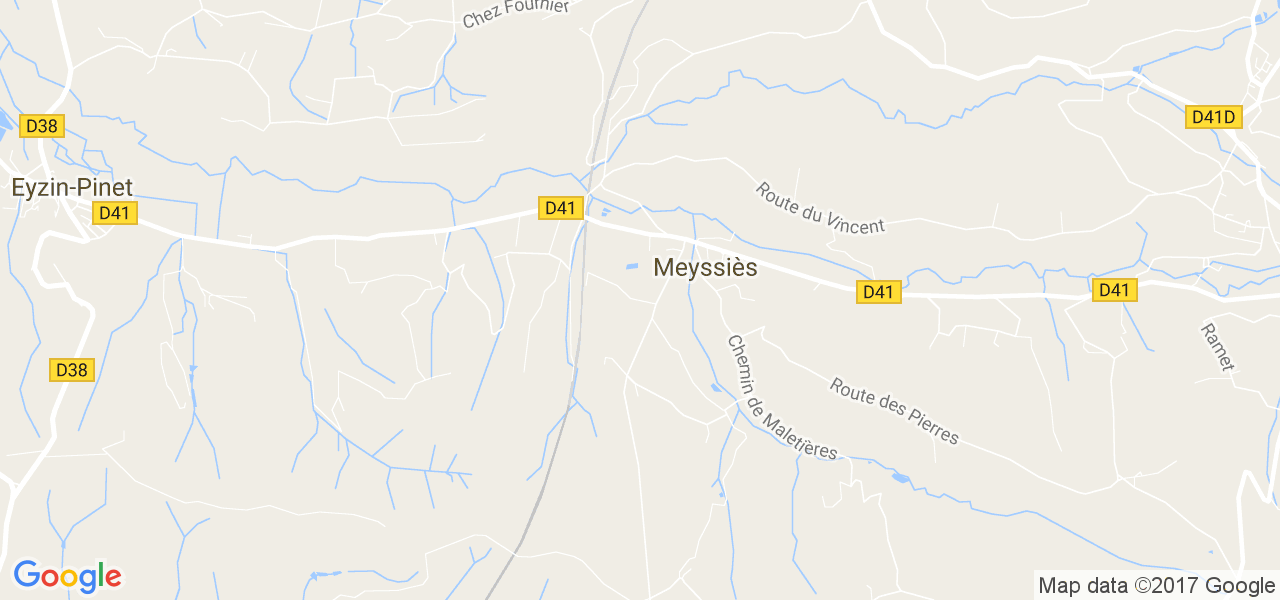 map de la ville de Meyssiès